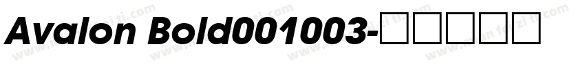 Avalon Bold001003字体转换